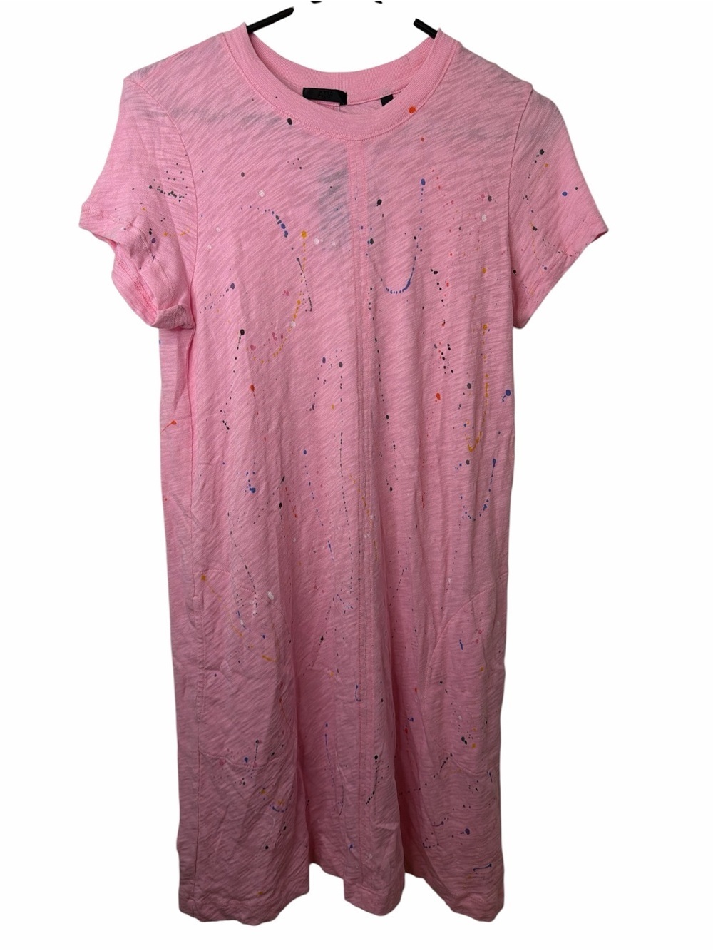 ATM Anthony Thomas Melillo Women's splatter print t-shirt dress in Pink NWOT